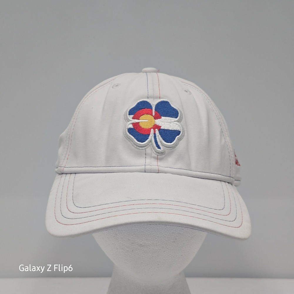 Black Clover Live Lucky Hat Colorado Flag Clover White Fitted Cap S/M BC-CO-WHT